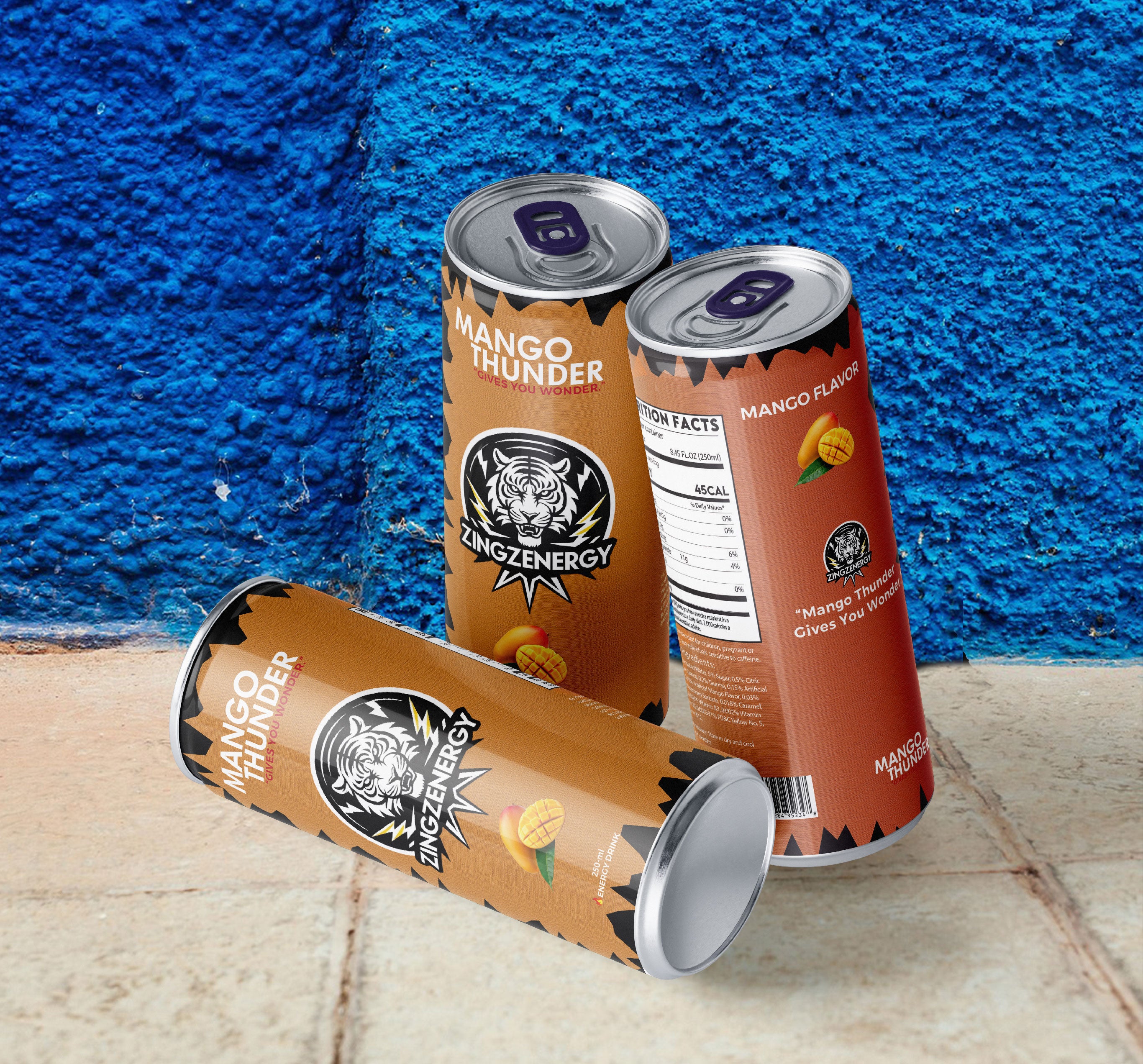 Mango Thunder Flavor, Energy Drink